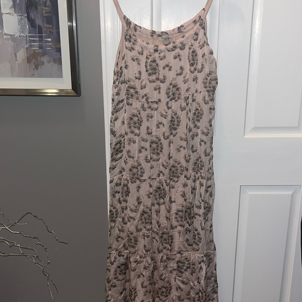 Elena Baldi Women’s Pink Floral Maxi Dress sz M